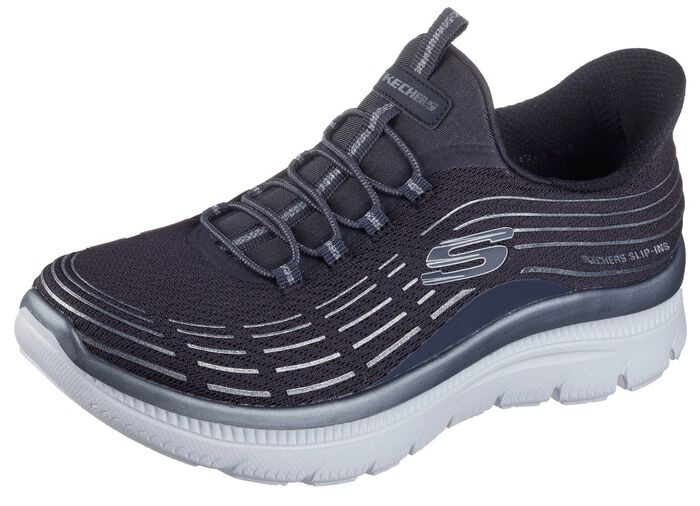 SKECHERS, stylische Damen-Sneaker, mit geformter Slip-Ins Fersenplatte 